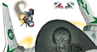 Illustration for article titled Pixar animator recaps the NFL season as epic comic battles